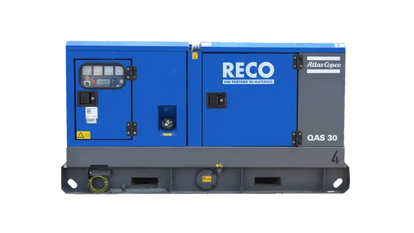 Zijaanzicht van RECO diesel aggregaat 30 kVA
