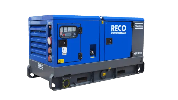 RECO diesel aggregaat 30 kVA met 24 kW vermogen en bedieningspaneel