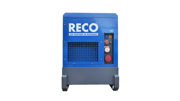 RECO dieselaggregaat 60 kVA met aansluitingen aan de voorzijde