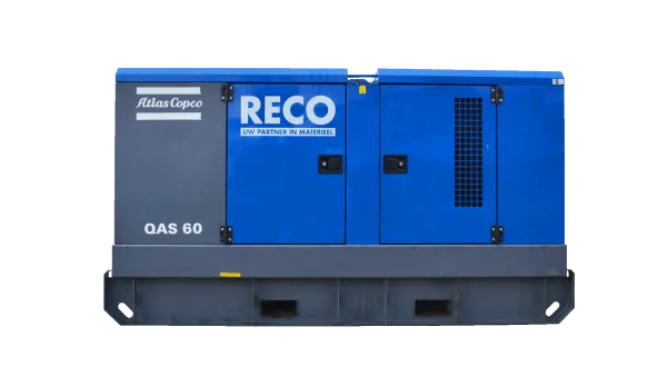 RECO dieselaggregaat 60 kVA vanaf de andere zijkant