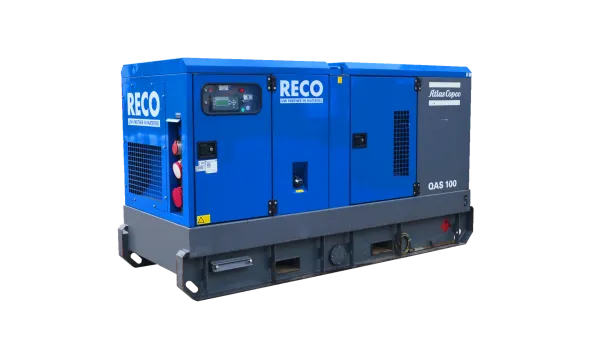 RECO dieselaggregaat 100 kVA in vooraanzicht