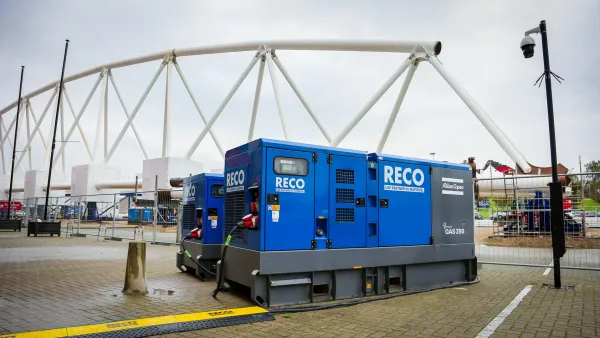 RECO dieselaggregaat 250 kVA op locatie bij een bouwproject