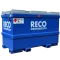 RECO IBC brandstoftank 2.000 liter schuin vooraanzicht