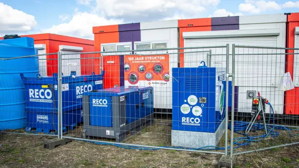 RECO Battery Pack 60 kWh ingezet voor tijdelijke stroomvoorziening op de bouwplaats