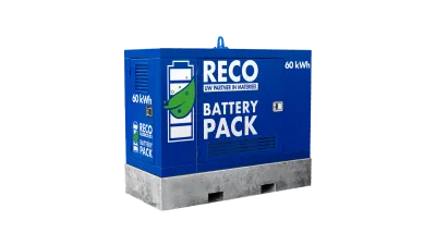 RECO Battery Pack 60 kWh voor tijdelijke stroomvoorziening en energieopslag