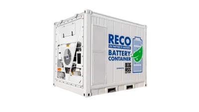 RECO 500 kWh batterijcontainer voor tijdelijke stroomvoorziening en energieopslag