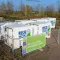 Meerdere RECO 500 kWh batterijcontainers voor tijdelijke energieopslag en stroomvoorziening op locatie