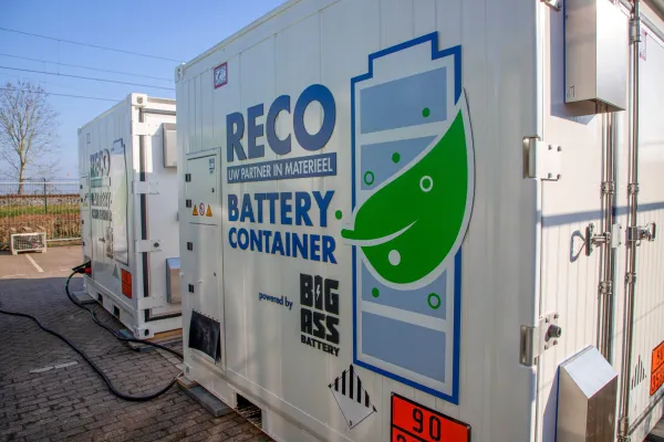 RECO 500 kWh batterijcontainers voor tijdelijke energieopslag en stroomvoorziening