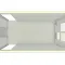 Lege kantoorunit 6x3 meter met ramen en verlichting