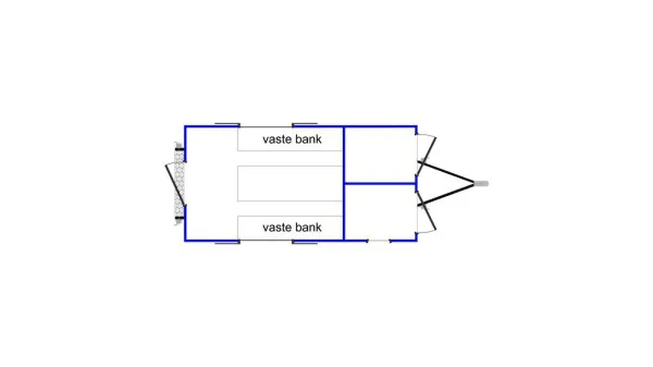 Plattegrond van RECO schaftwagen STBK-400 met vaste banken