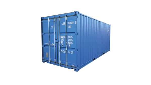 Blauwe 20 ft container voor opslag en vervoer van materialen