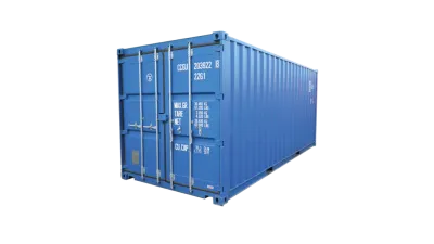 Blauwe 20 ft container voor opslag en vervoer van materialen