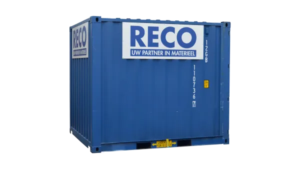 Blauwe RECO 10 ft container voor opslag van materialen