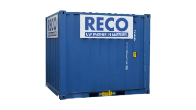 Blauwe RECO 10 ft container voor opslag van materialen