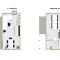 Plattegrond van bouwkeet voor 12 personen, set 2, met indeling van de begane grond en eerste verdieping.