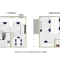 Plattegrond van kantoorunit set 1 met begane grond en eerste verdieping