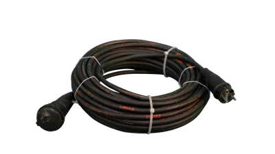 Verlengkabel 25 meter 16A 230V met Schuko-stekker en contrastekker