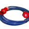 Aluminium verlengkabel 7 meter 32A 400V met rode 5-polige CEE-stekkers