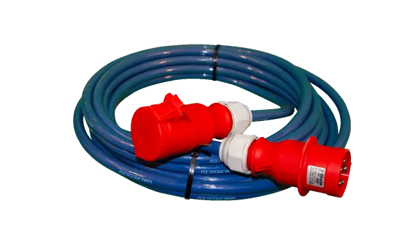 Aluminium verlengkabel 12,5 meter 32A 400V met 5-polige CEE-stekkers