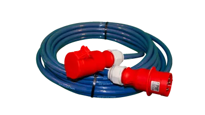 Aluminium verlengkabel 12,5 meter 32A 400V met 5-polige CEE-stekkers