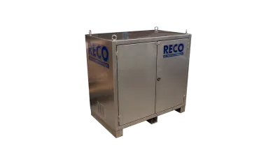 Hydrofoorinstallatie 60m met waterpomp in rvs-kast voor tijdelijke watervoorziening