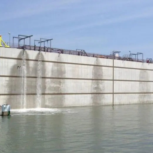 Betonnen tunnelelement voor de Marieholmtunnel in Zweden tijdens werkzaamheden van STRUKTON Immersion Projects