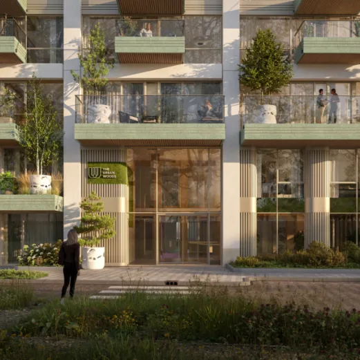 Impressie van appartementencomplex The Urban Woods in Delft